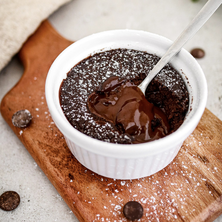 Coulant de chocolate con airfryer